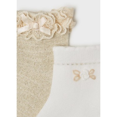 Mayoral - Set 2 calze fiore