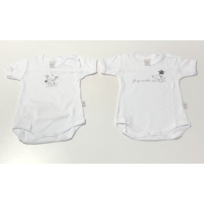 Coppia body mezza manica  cotone Orsetto