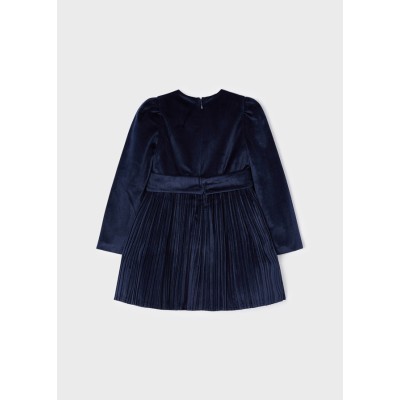 Mayoral - Vestito velluto plissettato