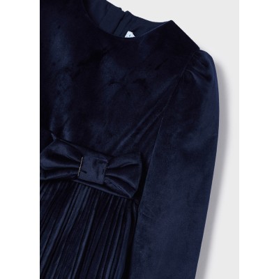 Mayoral - Vestito velluto plissettato