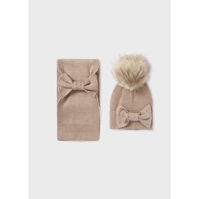Mayoral - Completo cappello sciarpa fiocchi