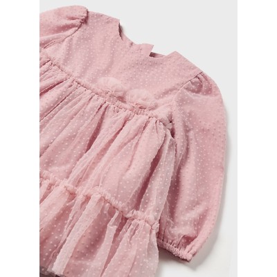 Mayoral - Vestito tulle floccato