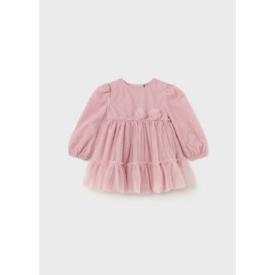 Mayoral - Vestito tulle floccato