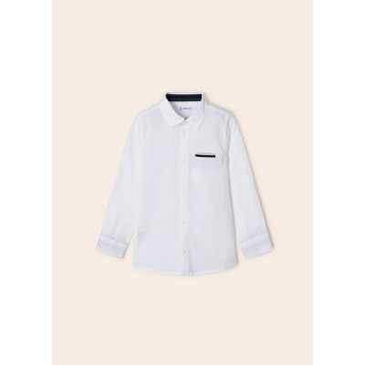 Mayoral - Camicia manica lunga  lino tailoring