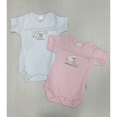 Coppia di body mezza manica pecora Noibel