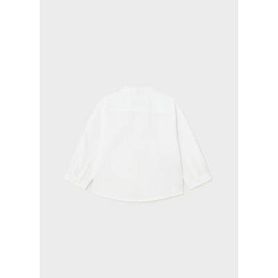 Mayoral - Camicia manica lunga lino collo corean