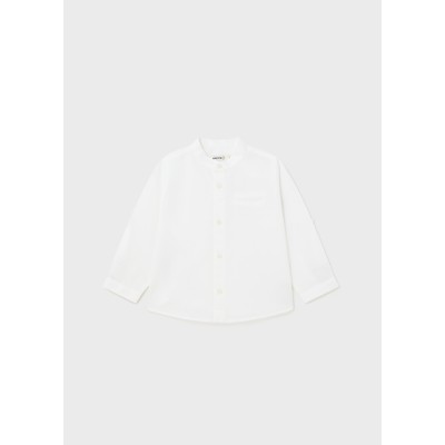 Mayoral - Camicia manica lunga lino collo corean