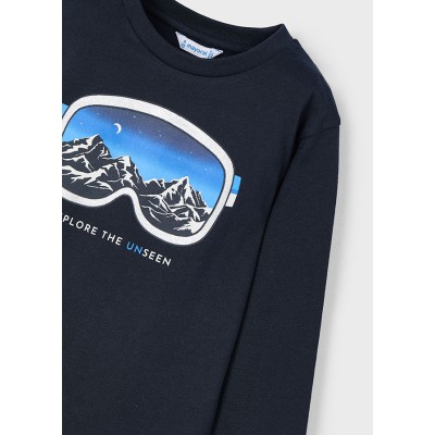 Mayoral - Maglietta manica lunga silver print