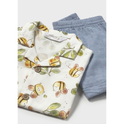 Mayoral - Completo  pantalone corto overshirt