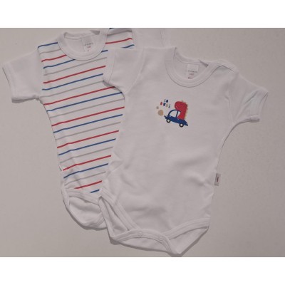 Coppia di body mezza manica dinosauro Noibel