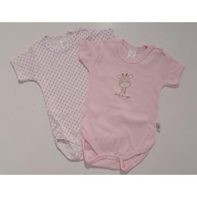Coppia di body mezza manica giraffa Noibel
