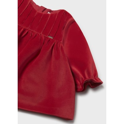 Mayoral - Vestito velluto manica lunga