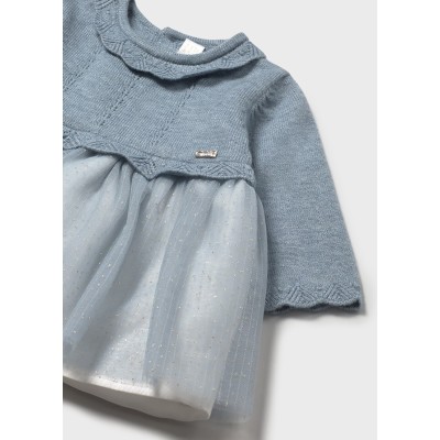 Mayoral - Vestito tricot e tulle