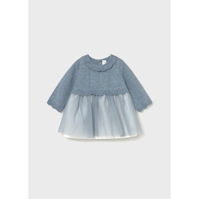 Mayoral - Vestito tricot e tulle
