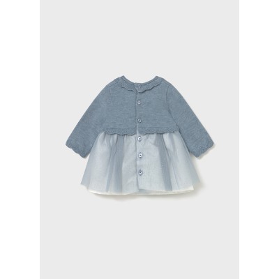 Mayoral - Vestito tricot e tulle