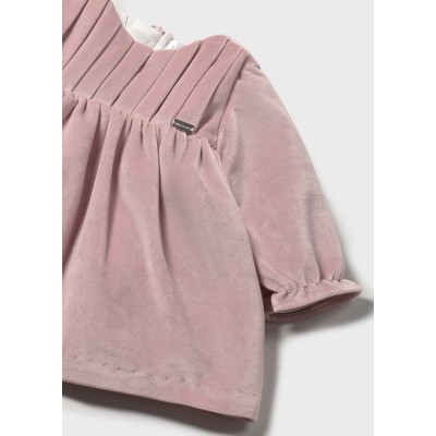 Mayoral - Vestito velluto manica lunga