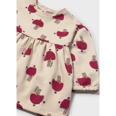 Mayoral - Vestito felpa stampa