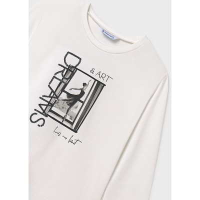 Mayoral - Maglietta manica lunga ricami