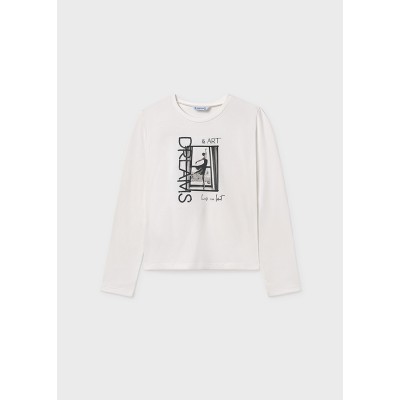 Mayoral - Maglietta manica lunga ricami