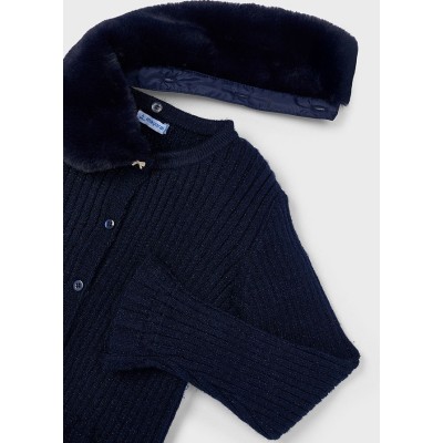 Mayoral - Cardigan tricot colletto pelli