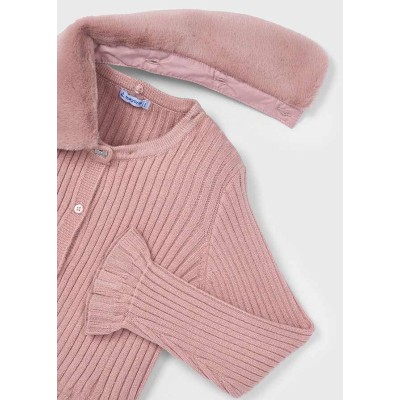 Mayoral - Cardigan tricot colletto pelli