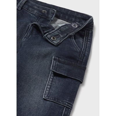 Mayoral - Pantalone soft denim cargo