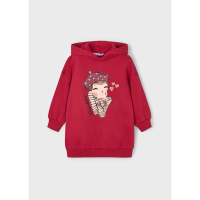 Mayoral - Vestito felpa cappuccio