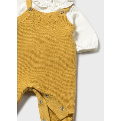 Mayoral - Completo salopette tricot 3 pezzi