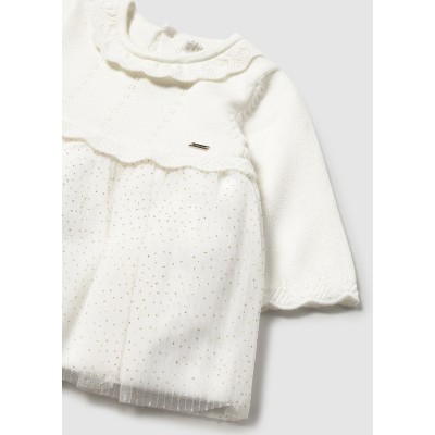 Mayoral - Vestito tricot e tulle