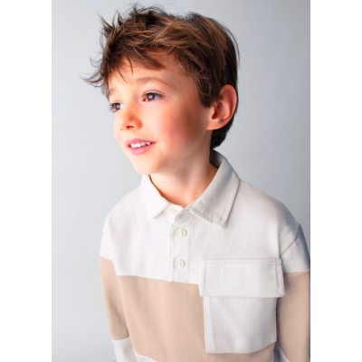 Mayoral - Polo manica lunga color block