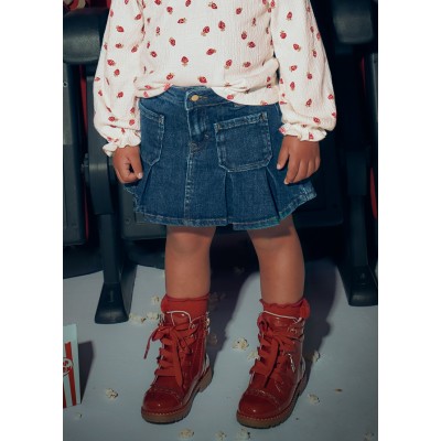 Mayoral - Gonna denim pieghe