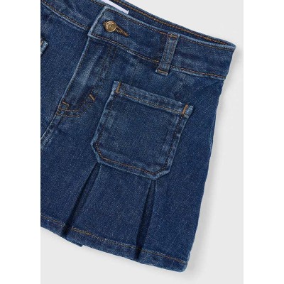 Mayoral - Gonna denim pieghe