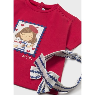 Mayoral - Maglietta manica corta    con cerchietto