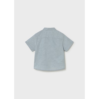 Mayoral - Camicia manica corta    lino collo coreana