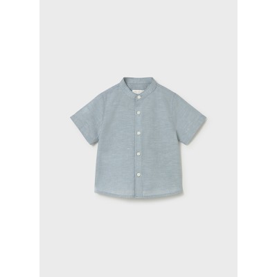 Mayoral - Camicia manica corta    lino collo coreana