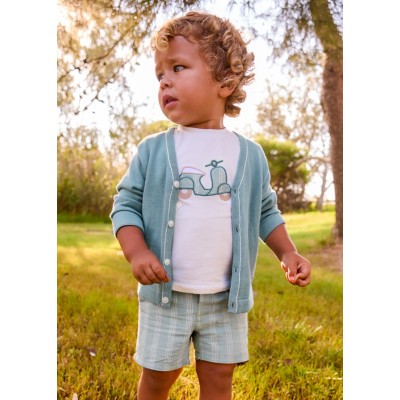 Mayoral - Completo  bermuda lino applicazio