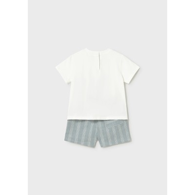 Mayoral - Completo  bermuda lino applicazio