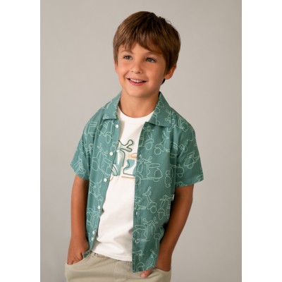 Mayoral - Camicia manica corta     stampata