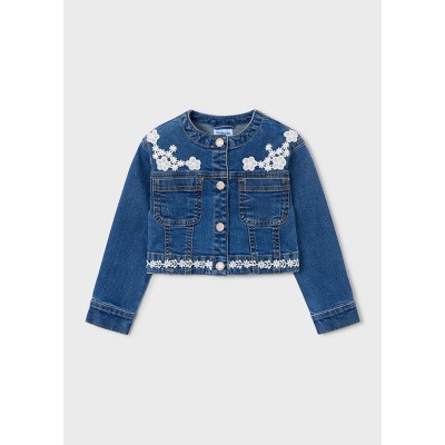 Mayoral - Giacca denim guipur