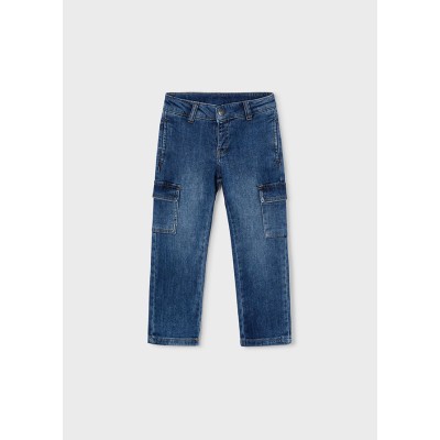 Mayoral - Pantalone denim cargo