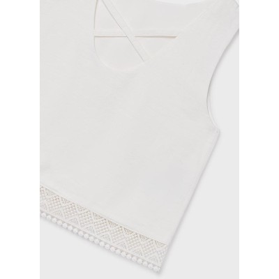 Mayoral - Blusa cinta ricamo