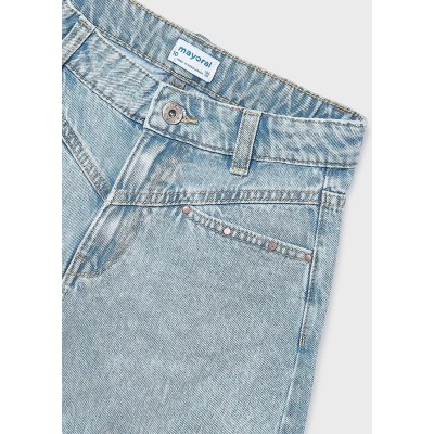 Mayoral - Pantalone corto jeans borchiet