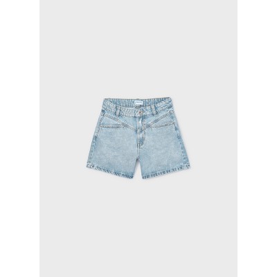 Mayoral - Pantalone corto jeans borchiet