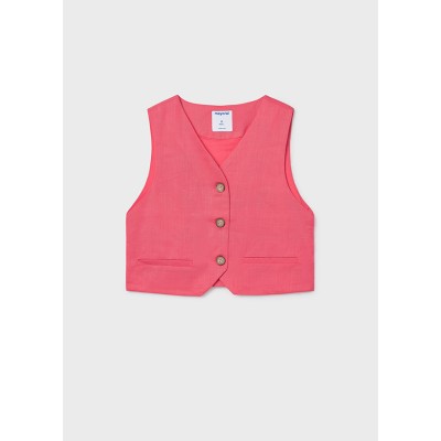 Mayoral - gilet bottoni stile lino