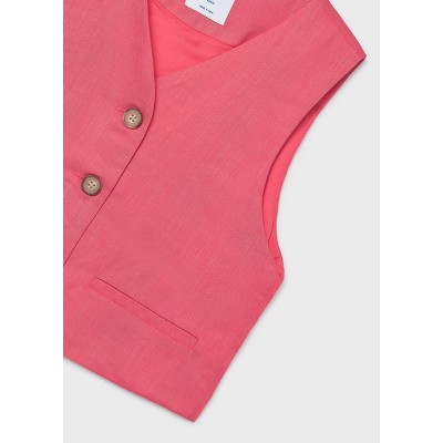 Mayoral - gilet bottoni stile lino