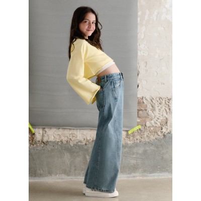 Mayoral - Pantalone lungo jeans wide leg