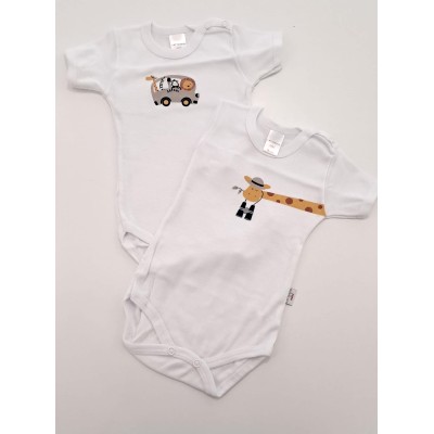 Coppia di body mezza manica Safari Noibel