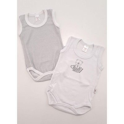 Coppia di body spalla larga Orsetto Noibel