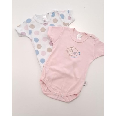 Coppia di body mezza manica Pesciolino Noibel