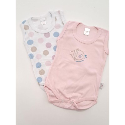 Coppia di body spalla larga Pesciolino Noibel